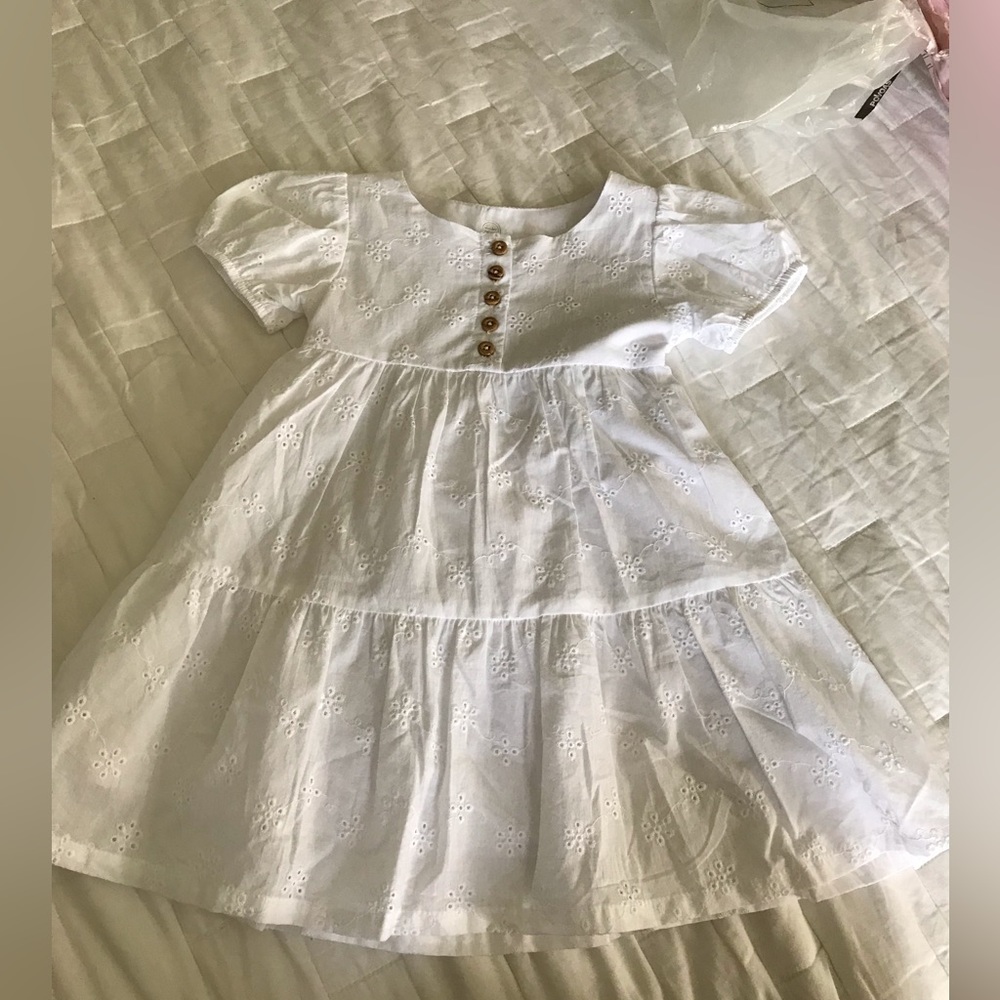 Toddler white dress